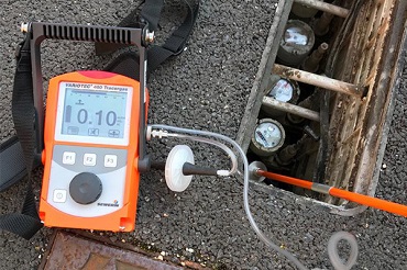 Detección de fugas de agua mediante gas trazador